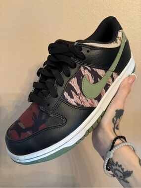 Nike Dunk Low SE GS 'Black Multi-Camo'